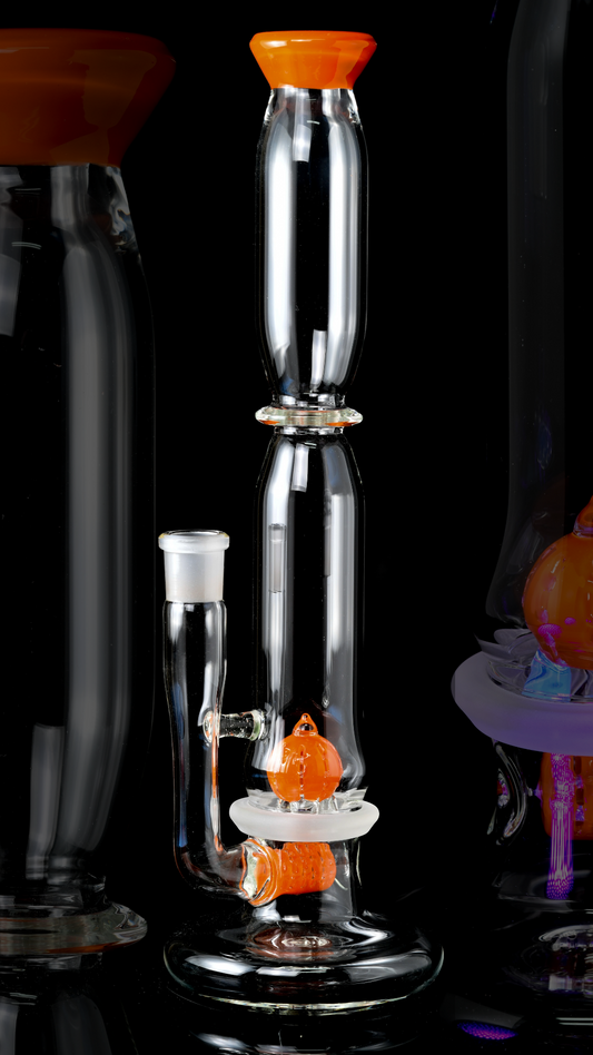 Titz Glass - Full Accent Gridded Stemline to Ball Perc