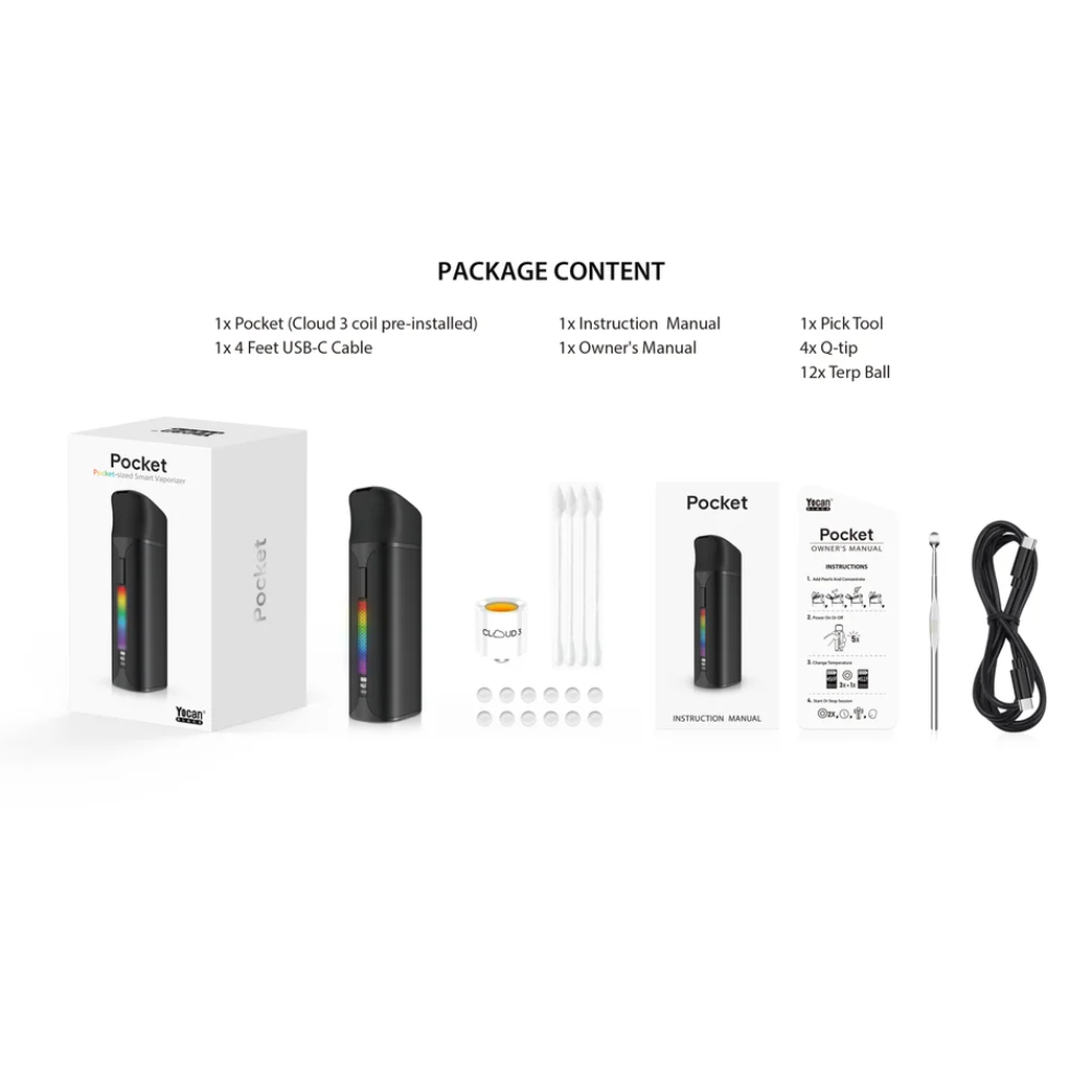Yocan Black - Pocket - Full Travel Kit