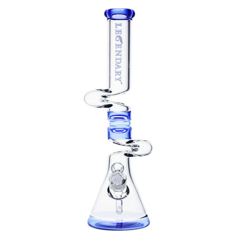 18" 7mm Legendary Wave Twist Beaker Bong