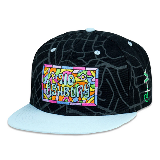 Grassroots - 710 Ashbury Mosaic Black Snapback Hat