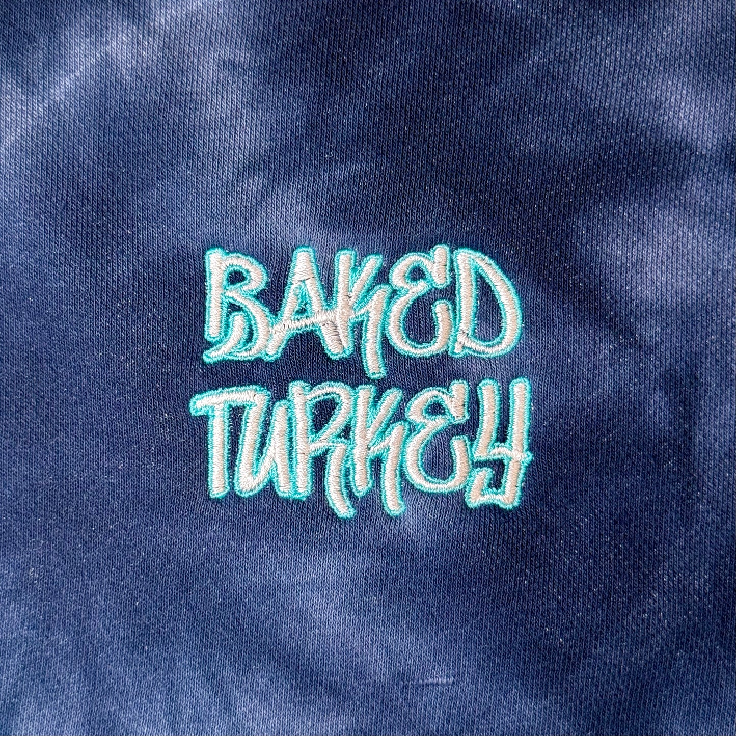Baked Goods - Blue Tie-dye Premium Handstyle Embroidered Hoodie