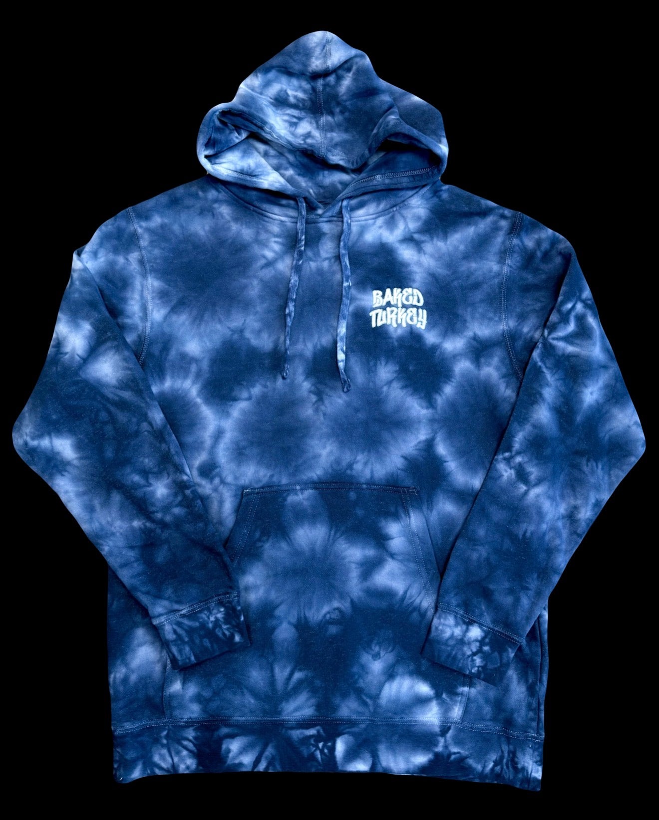 Baked Goods - Blue Tie-dye Premium Handstyle Embroidered Hoodie