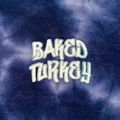 Baked Goods - Blue Tie-dye Premium Handstyle Embroidered Hoodie