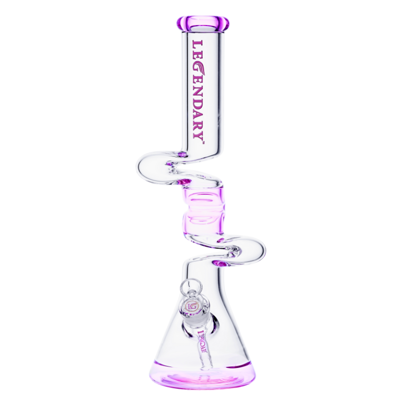 18" 7mm Legendary Wave Twist Beaker Bong