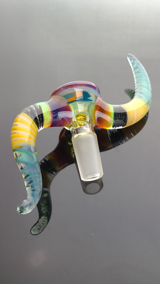 T-Rex Glass - 14mm 3 Hole Double Horn Mashup