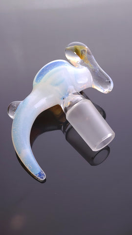 T-Rex Glass - 18mm 1 Hole Secret White W/ Jellyfish Implosion