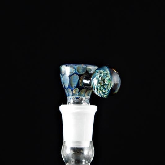 Tuur Glass - 18mm 4 Hole Bowl W/ Opal - 1