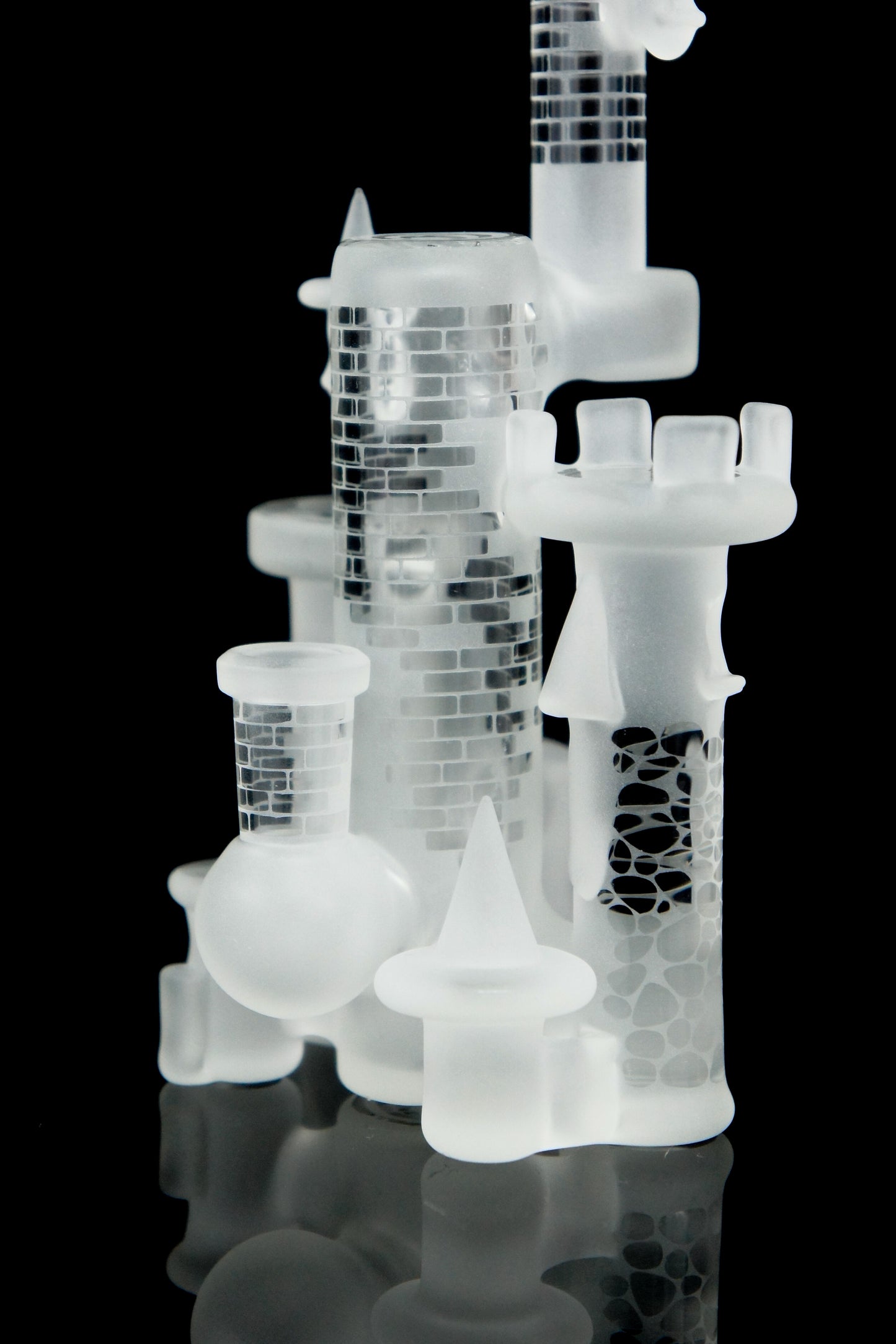 Jebb Glass - Mini château transparent à motifs