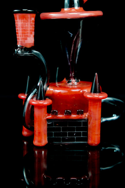 Jebb Glass - Red and Black Castle Klien