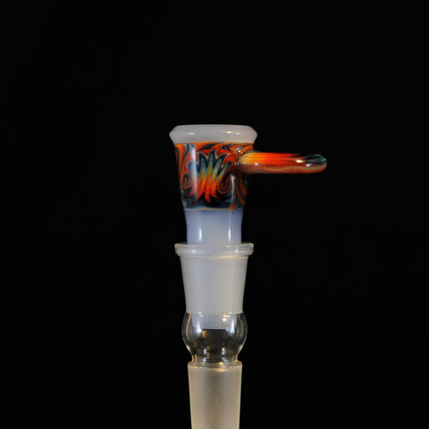Boroman Glass - Fully Worked 18mm Fire & Ice 4 Hole