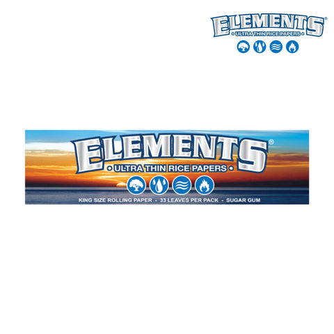 ELEMENTS ULTIMATE THIN RICE ROLLING PAPERS
KING SIZE, PACK/33,