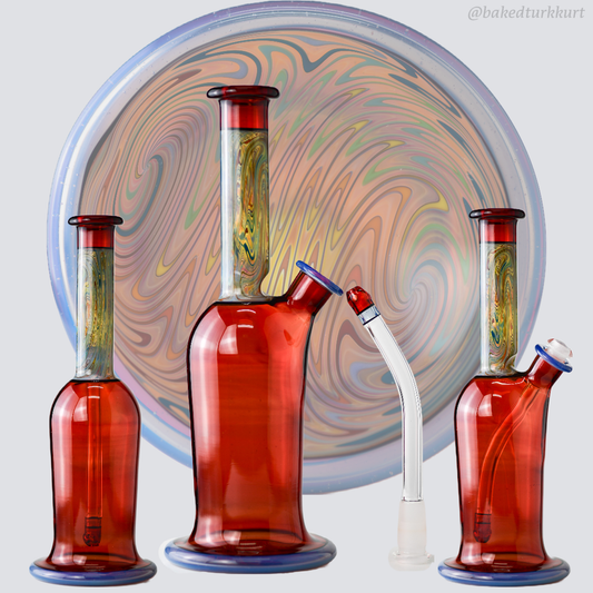 Thill Glassworks - Red Wig Wag Mini Tube