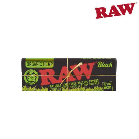Raw - Black Organic 1 1/4 Papers, Pack/50