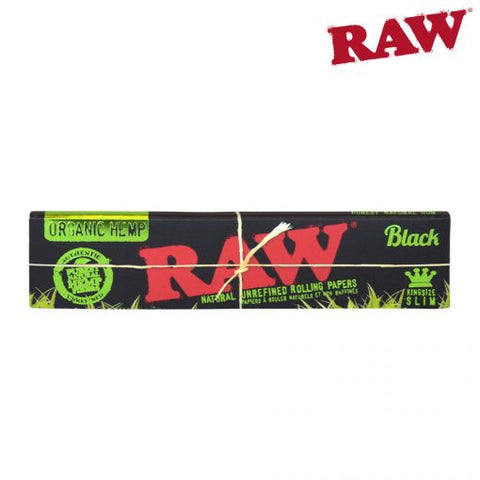 Raw - Black Organic King Size Slim, Pack/32